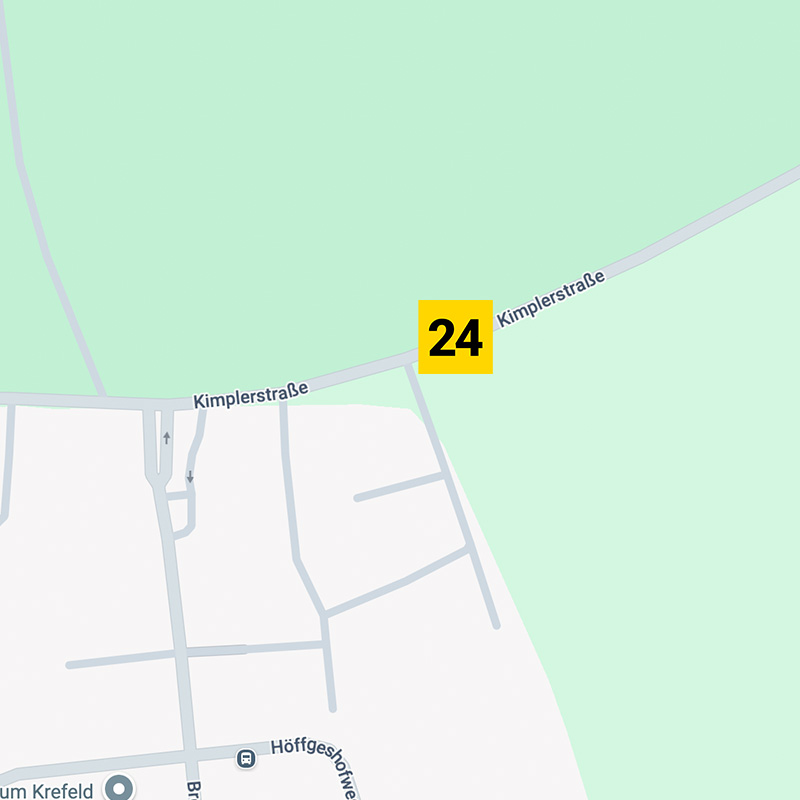 Karte: Kimplerstraße 294 in Krefeld